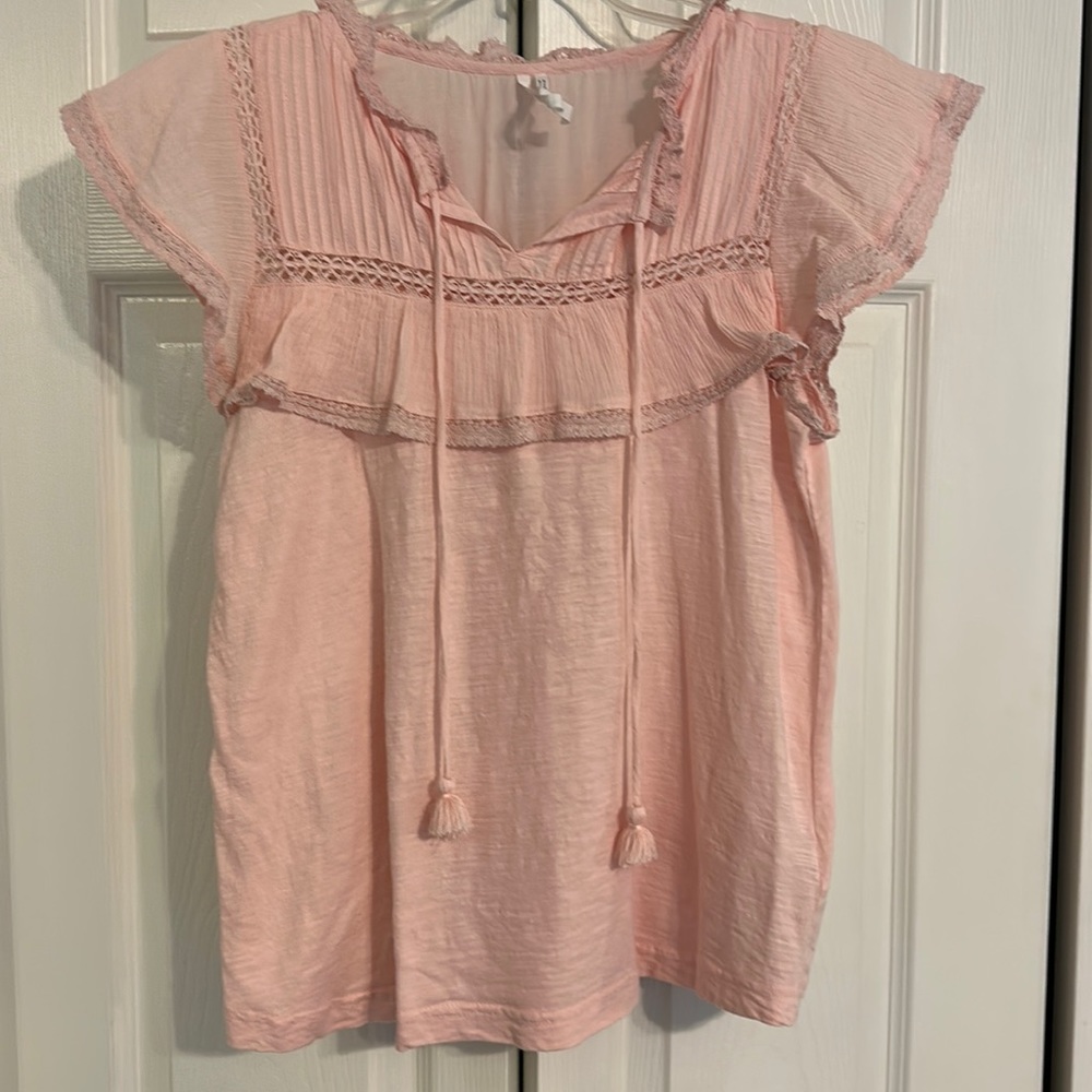 Anthropology Flutter Sleeve Tee
